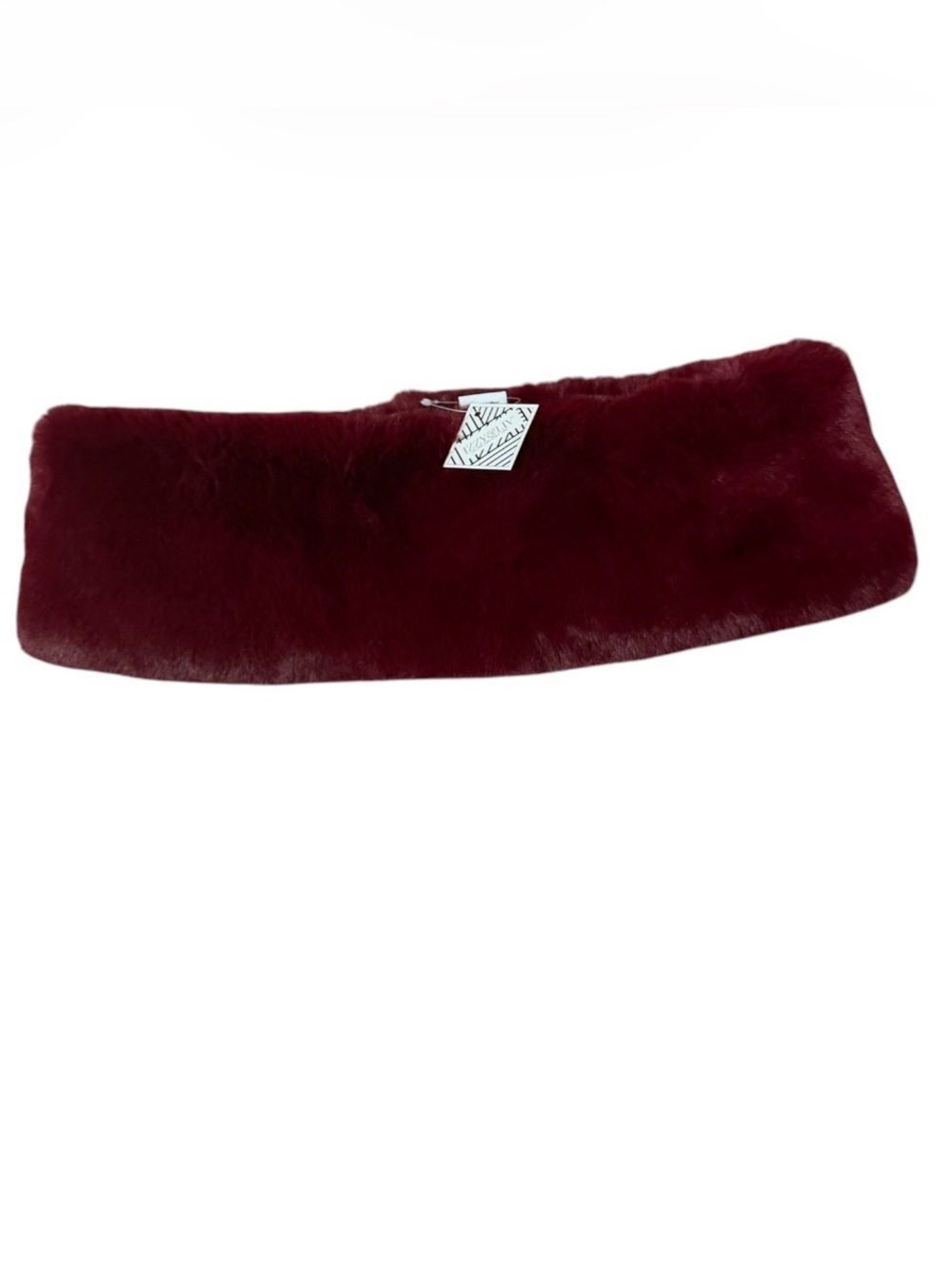 Faux Fur Collar Deep Wine Burgundy